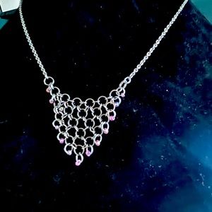 18” necklace with elegant purple beads